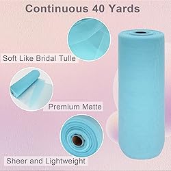 Light Blue Tulle Fabric Roll Spool Bolt