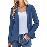Women's Long Sleeve Casual Blazer Work Office Bussiness Jacket with Pocket