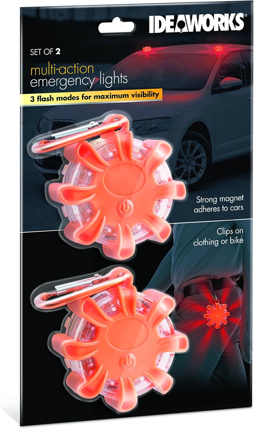 LED MINI EMERGENCY LIGHT SET OF 2 with 8 LEDs Automotive