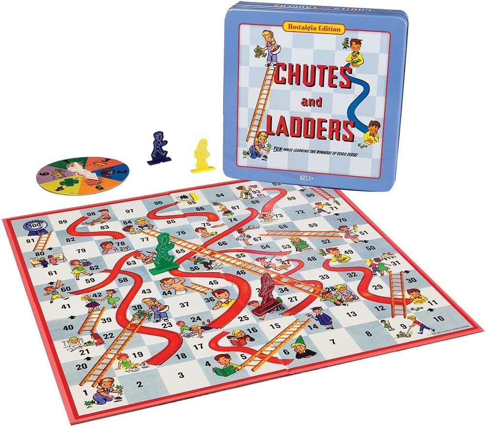 Classic Chutes and Ladders Board Game Contemporary Manufacture Toys