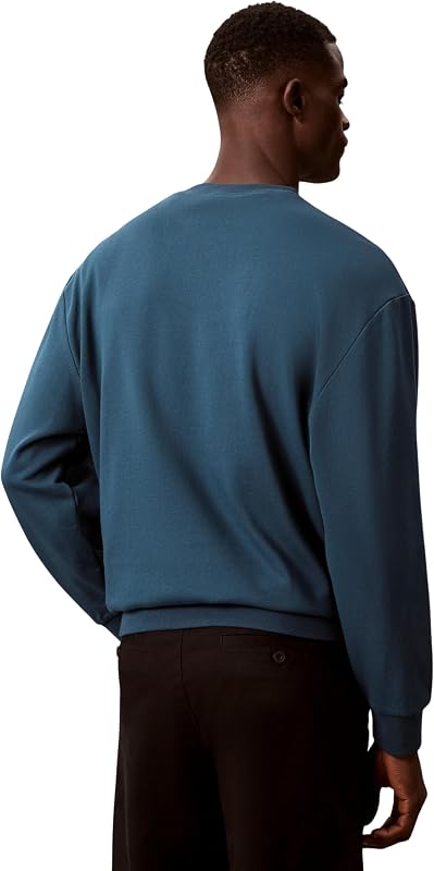 LS 350TERRY EU WHSL Badge CREWNE LV04RC273G Sweat-Shirts pour Homme, Bleu (Bleu Sarcelle), S, Bleu (Bleu Marine Sarcelle), S