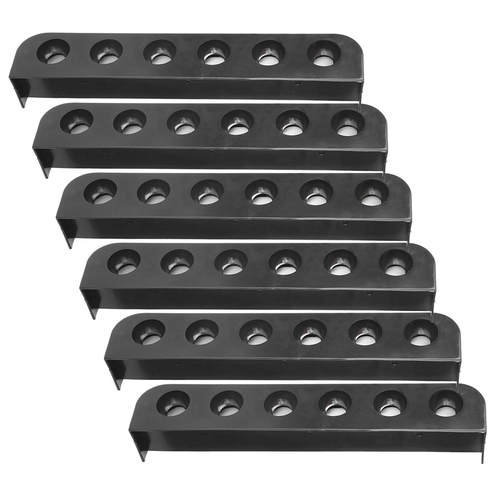6pcs Wall Mounted Pool Cue Rack Bracket Rod Holder 6 Holes Snooker Billiard Accessories