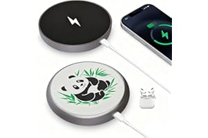 Wireless Charger Pad 2 Pack, 15W Panda Magnetic Wireless Phone Charger for iPhone 17/16/15/14/13/12 Pro Max and Airpods 4/3/2