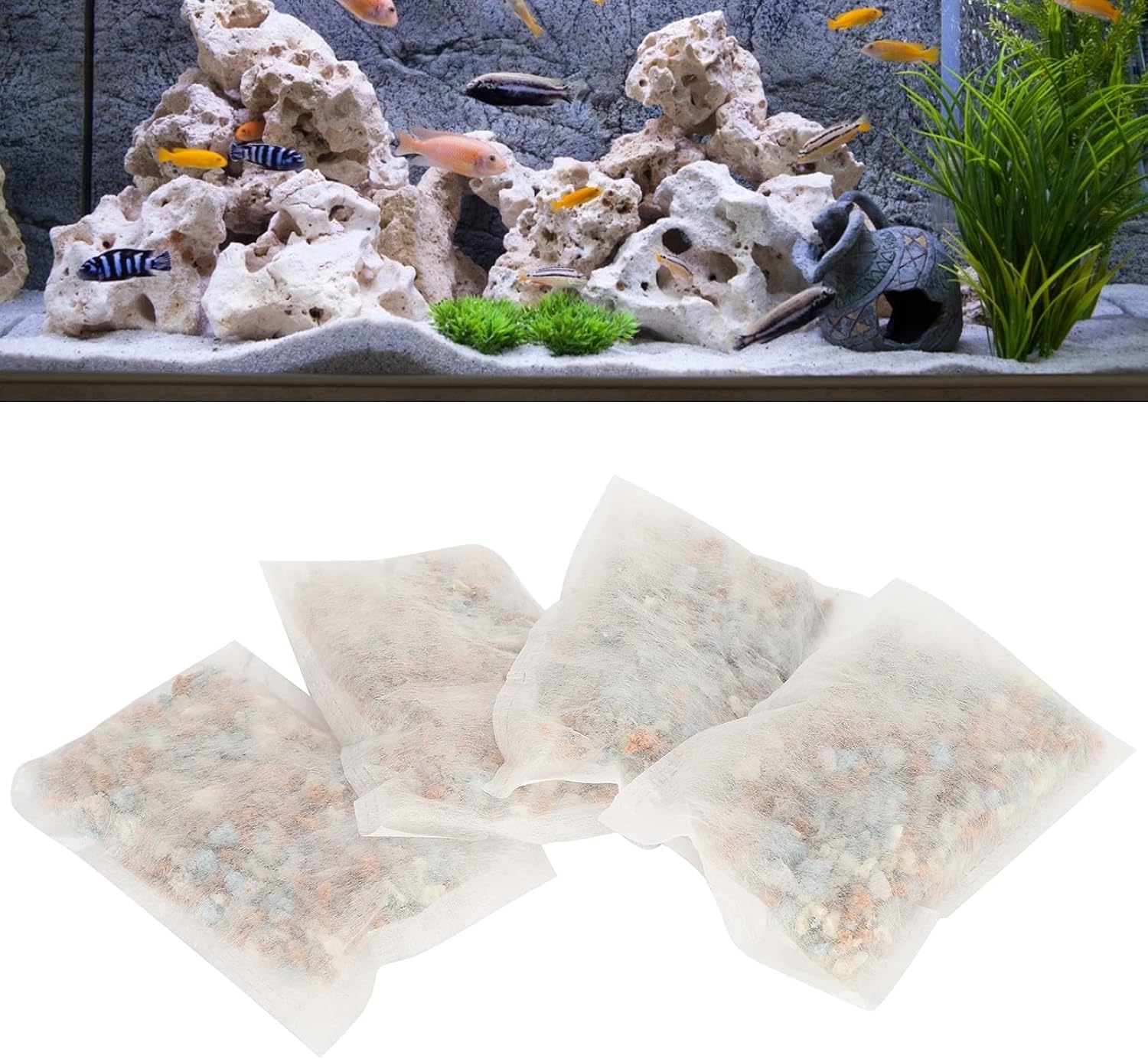 Aquarium Filter Cotton, Fish Tank Filter Media No Powdering Aquarium