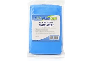 Primacare BD-3151 Sterile Burn Sheet for Burn Relief, First Aid Blanket for Instant Cooling Relaxation from Minor Burns, Wet 