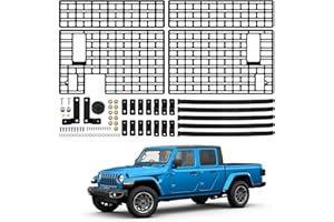 Utiiy Side Molle Panel Compatible with 2019-2025 Jeep Gladiator JT Truck Bed Storage Cargo Rack Bed Organizer Cleat No Drilling Fits for Gladiator Accessories