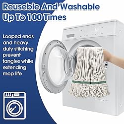 6 Pack Heavy Loop End Cotton String Mop Head Heavy