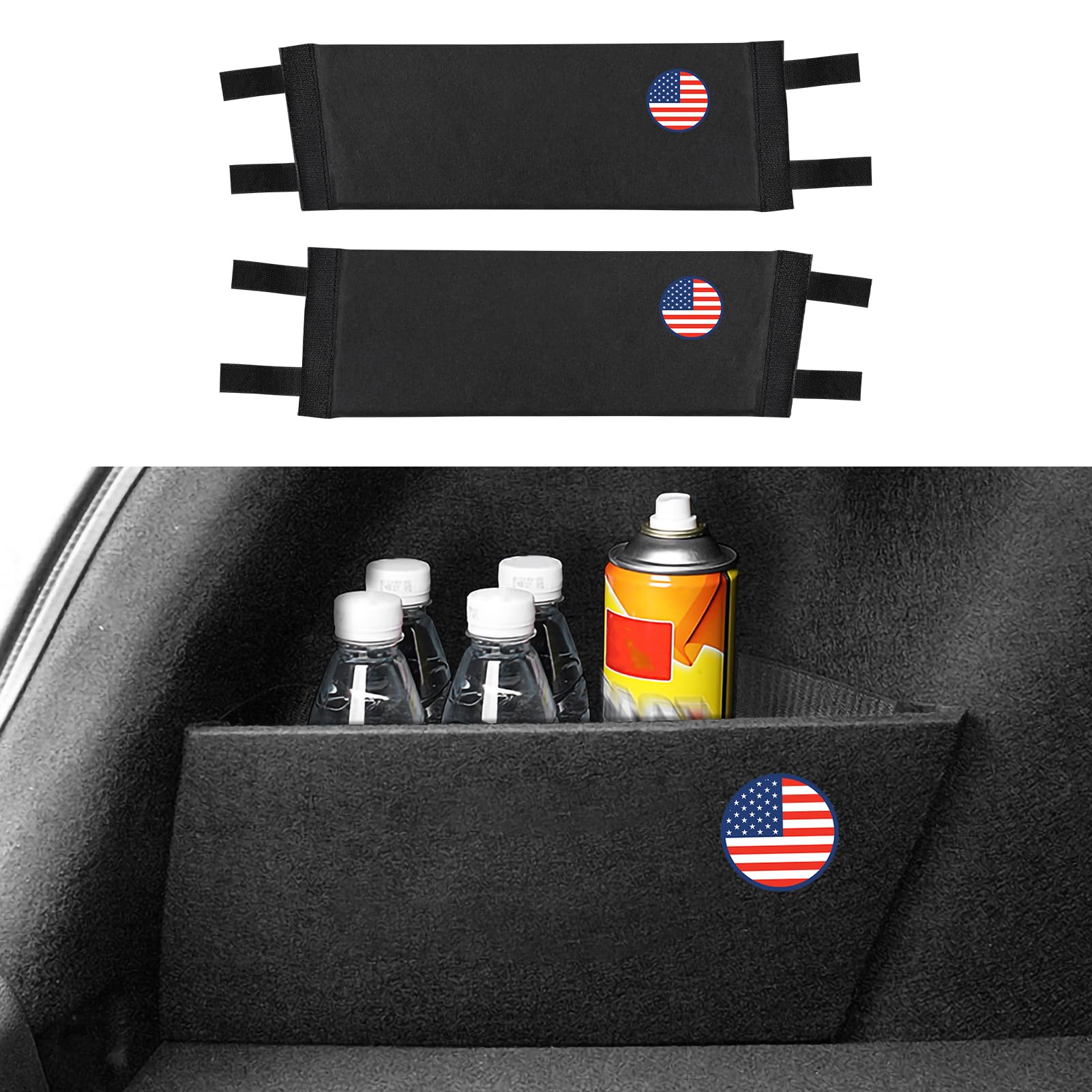 Photo 1 of 2PCS Car Rear Trunk Organizer Side Divider Board Compatible with 11th Gen Honda Civic 2022 2023 2024 2025 Accessories - ONLY for Hatchback