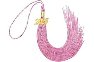 AOUETNAY 2025 Graduation Tassel, Pink Tassel for Graduation Cap with 2025 Year Gold Charm