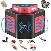 Rodent Deterrent, Outdoor Animal Repellent, Mouse Deterrent Device, Rats Repeller Indoor with 4 Modes, Bat Removal with LED S