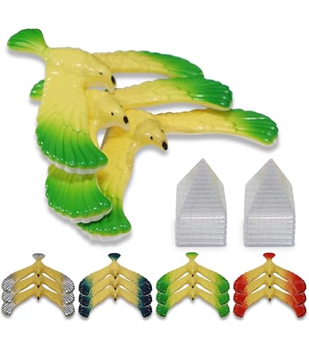 HINTRMENT 12Pack Balancing Eagle Bird Kids Toy Pyramid Stand In A Circle For Children