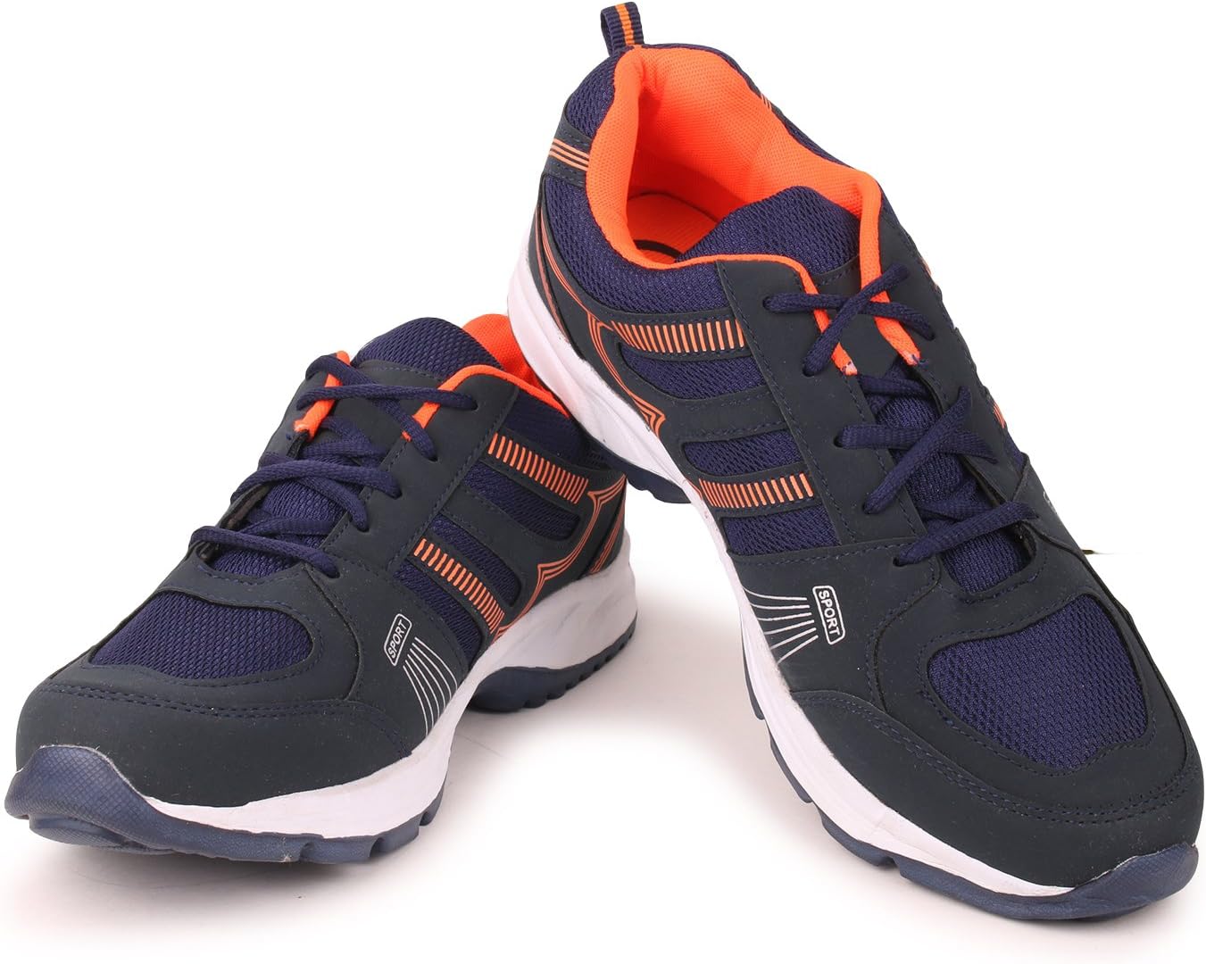 Extavo Men Big Size Adr Blue Orange Running Sports Shoes