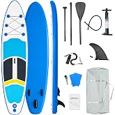 GONFLABLE Inflatable Stand Up Paddle Board with Premium SUP Accessories | 10'4" Ultra-Light Paddleboard, Durable Non-slip Deck, Fins, Paddle, Pump, Backpack, Leash, For All Skill Levels