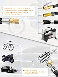 LUMITECO 33" Lengthened Tire Inflator Hose Adapter