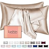 Mulberry Silk Pillow Cases 2 Pack King Size 20x36 Inches with Hidden Zipper, Ultra Smooth and Soft Breathable Cooling Silk Sa