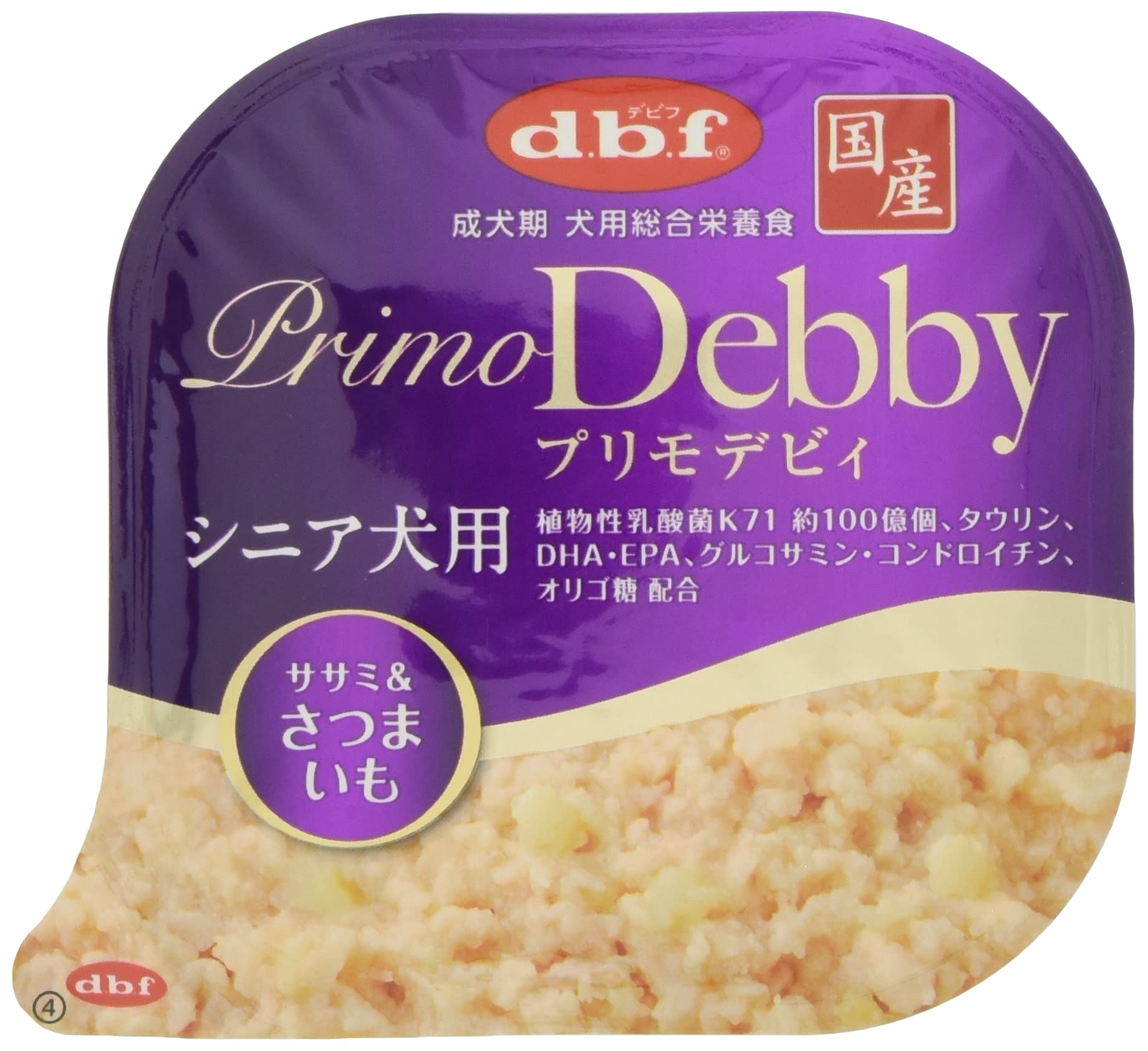 デビフ ドッグフード プリモデビィ シニア犬用 ササミ&さつまいも パープル 95グラム (x 6) (まとめ買い)商品画像