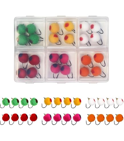 30 Piezas/lote De 3 Colores Nuke Huevo Mosca Glo Bug Mosca Pesca Moscas 1078447