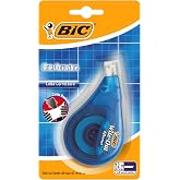 BIC Wite-Out Correction Tape, EZ Correct, White, 39.3 Feet, 1-Count | Tear-Resistant Film Provides Clean Corrections | Fast and Easy to Use | Clear Dispenser Shows Remaining Supply