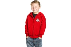 Little King NCAA Boys/Girls Toddler Full Zip Fleece Hoodie Sweatshirt with Embroidered Team Logo 2T 3T 4T 5T