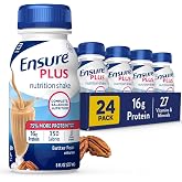 Ensure Plus Butter Pecan Nutrition Shake | Meal Replacement Shake | Ready To Drink | 16g Protein and 27 Vitamins and Minerals | 8 fl oz - 24 Pack
