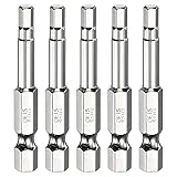 HARFINGTON 5pcs H4.0 Hex Head Screwdriver Bit 4.0mm