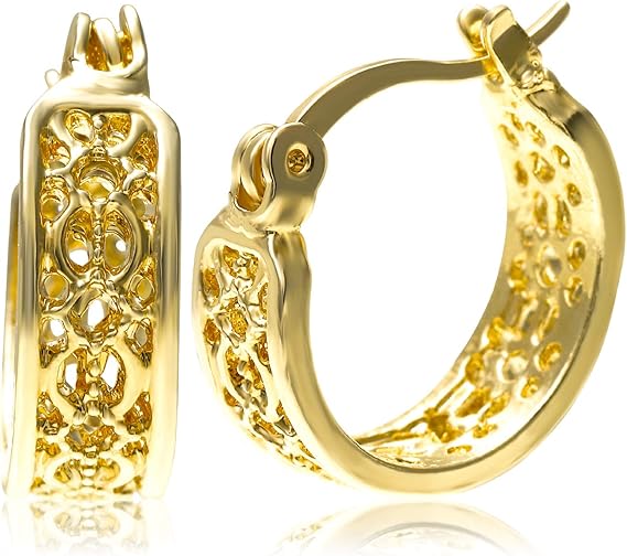 Amazon Renervate ピアス レディース 人気 ブランド シンプル フープピアス シルバー K18ゴールド仕上げ 女性 アクセサリー 金属アレルギー対応 両耳 セット ゴールド ピアス 通販