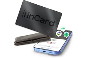 VIVITAGX Wallet Tracker (Both iOS and Android) IP68 Bluetooth Smart Finder Card GPS Tracker for Bags Passport Works with Apple Find My (Apple MFi Certified) & Google Find My Device - Over 5 Year Battery Life