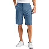 Pudolla Men's Golf Shorts with 4 Pockets 11"/13" Long Inseam Lightweight Quick Dry Flat Front Hybrid Shorts for Casual Work