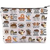 BWWKTOP Beaver Cosmetic Bag - Makeup, Travel - Beaver Lover Gifts - Zipper Bags - Cotton - Water Resistant