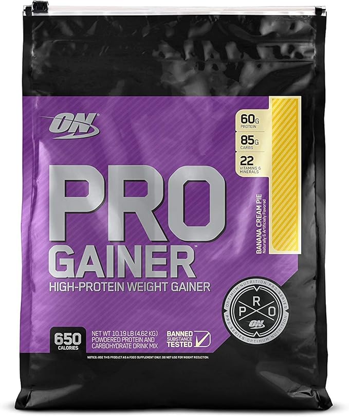Optimum Nutrition Pro Gainer, Banana, 10 lb Salud