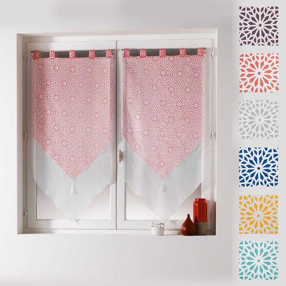 Pair Of Net Curtains 60 X 90 Cm Finished Double Tip Tunis