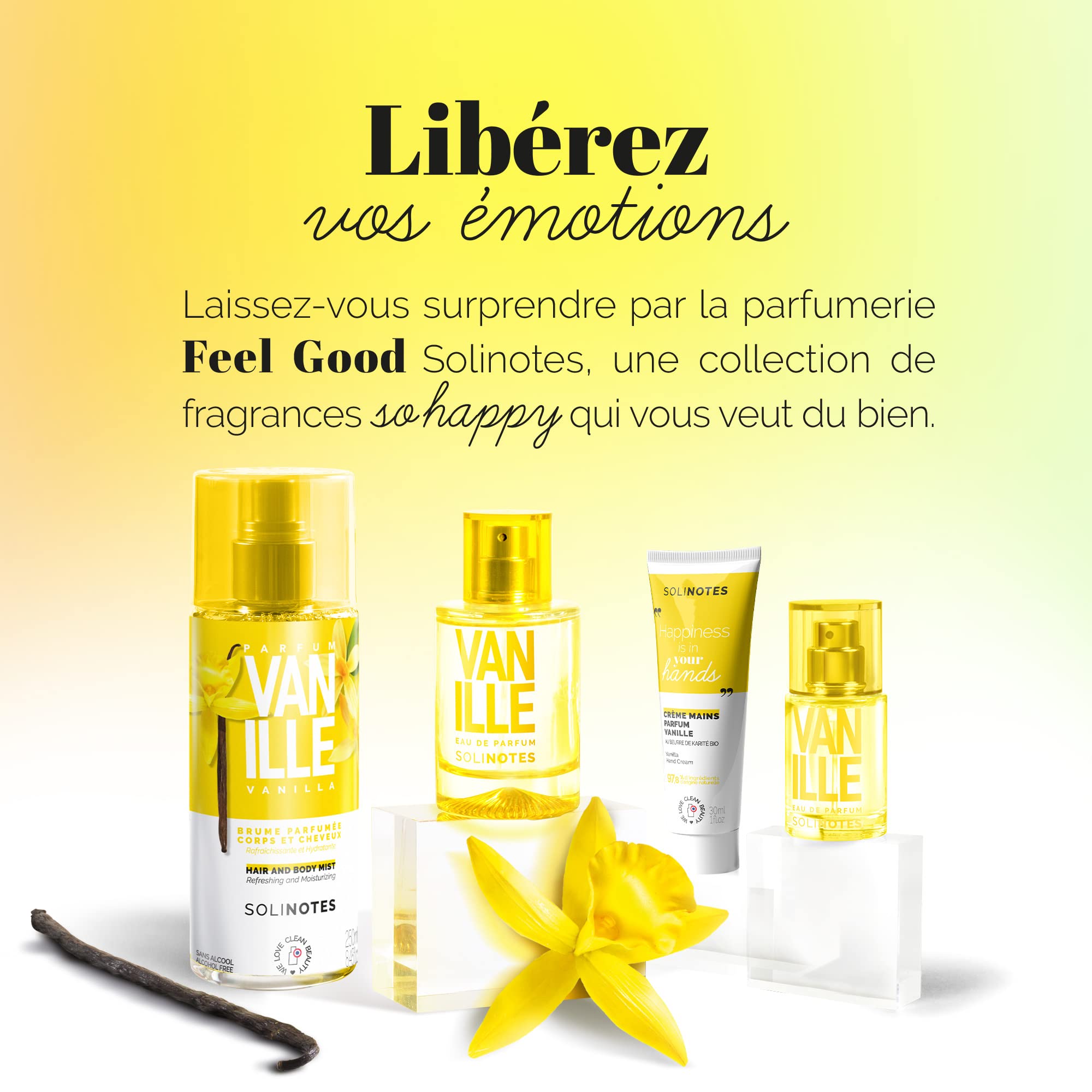 Solinotes Vanilla Perfume for Women & Men, 1.7 Fl Oz/ 50 ML Eau De Parfum, Delicate Floral and Soothing Scent with Premium Ingredients - Clean Perfume, Cruelty Free, Vegan, Made in France