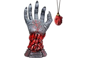 Kuberas Berserk Statue Berserk Hand of God Berserk Devil Right Hand Skull Rune Sculpture Halloween Skeleton Cosplay Hand Anime Resin Figure Collections for Home Decor
