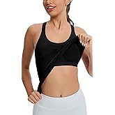 DINNAPE Workout Tank Tops for Women with Built in Bra,Sleeveless Seamless Racerback Athletic Shirts Gym Tank Tops for Running