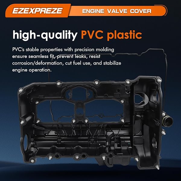 EZEXPREZE 2.0L TURBO N20 ENGINE VALVE COVER WITH OIL FILLER CAP & GASKET & BOLTS COMPATIBLE WITH 2012-2018 BMW 228I 320I 328I 428I 528I X1 X3 X4 X5 Z4 (INCLUDED GT/XDRIVE)