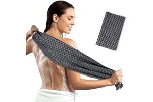 Blissal Exfoliating Shower Towel Washcloth Body ScrubTowel- Family Friendly Body Scrubber,Long Washcloth Back Body Scrubber f