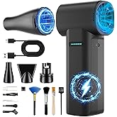 PinoTec Electric Air Duster, 800000RPM max 1.1lbs Wind Force Brushless Motor, Super Power Compressed Air Duster, 3-Gear Dust Blower, Fast Charging, Electric Duster for PC, Car, House, Outdoor