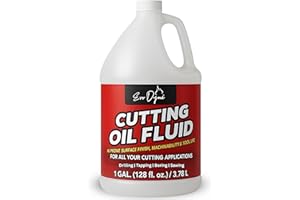 Evo Dyne Cutting Fluid, Made in USA - Multipurpose Metal Cutting Oil - for Drilling, Tapping, Milling - Fluid Oil - Machine Cutting Fluid (1-Gallon)