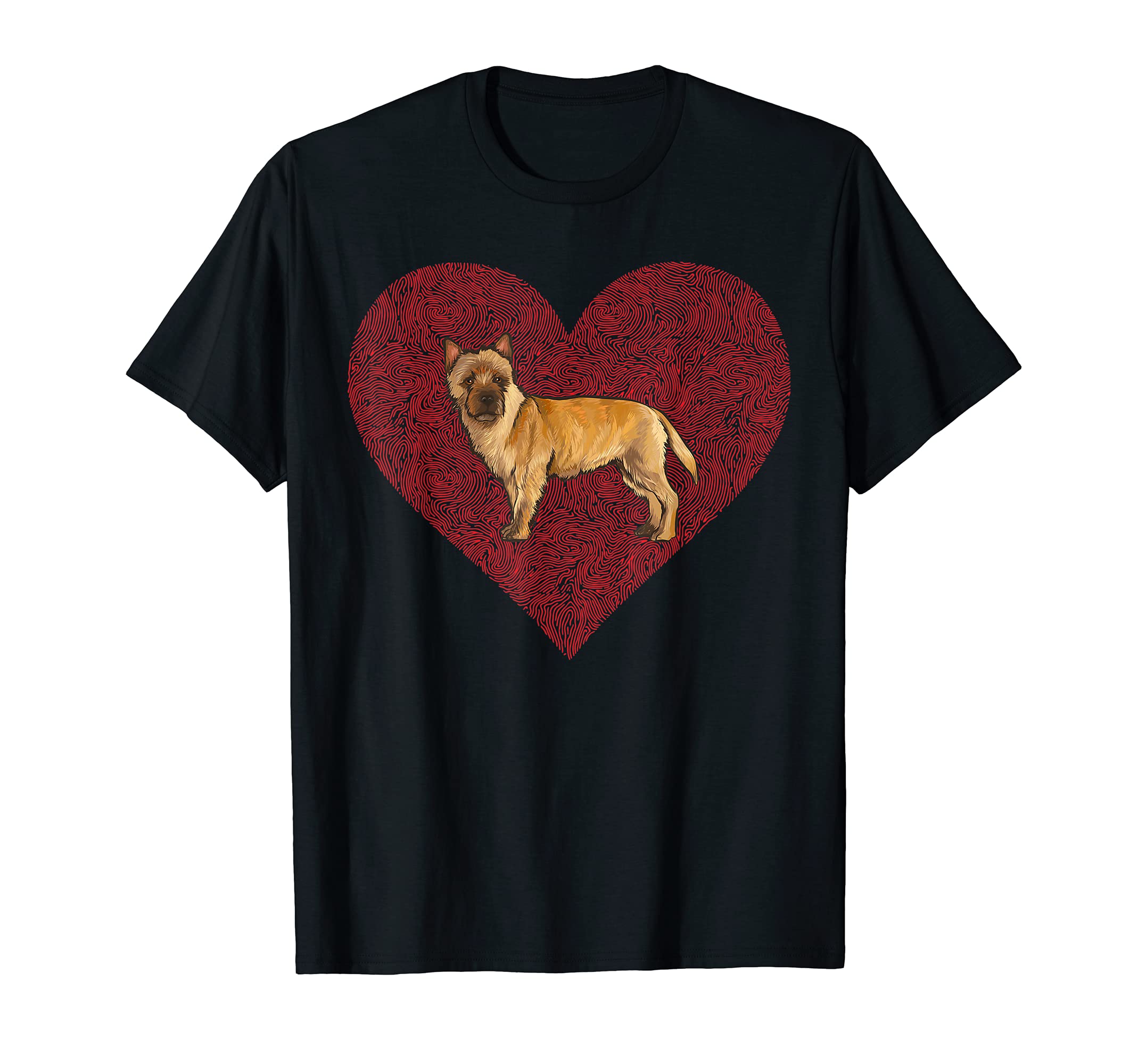 Cairn Terrier Valentines Day Dog Love Fingerprint T-Shirt