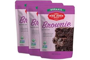 Miss Jones Baking Organic Fudge Brownie Mix, Non-GMO, Vegan-Friendly: Rich Cocoa (Pack of 3)