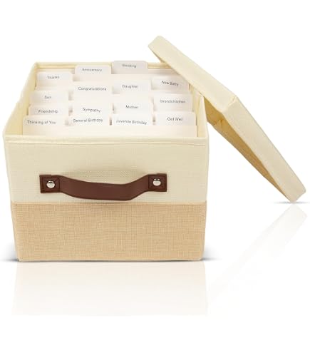 Boîte De Rangement Cartes De Vœux Transparente - 6 Séparateurs Réglables, Couvercle Hermétique - Pour Photos, Factures, Artisanat