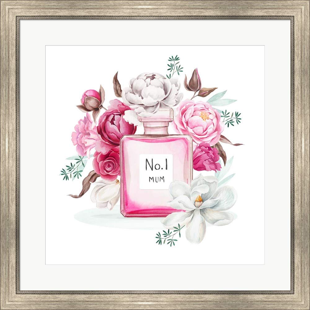 Perfume by A.V. Art Framed Art Print Wall Picture, Silver Scoop Frame, 28 x 28 inches
