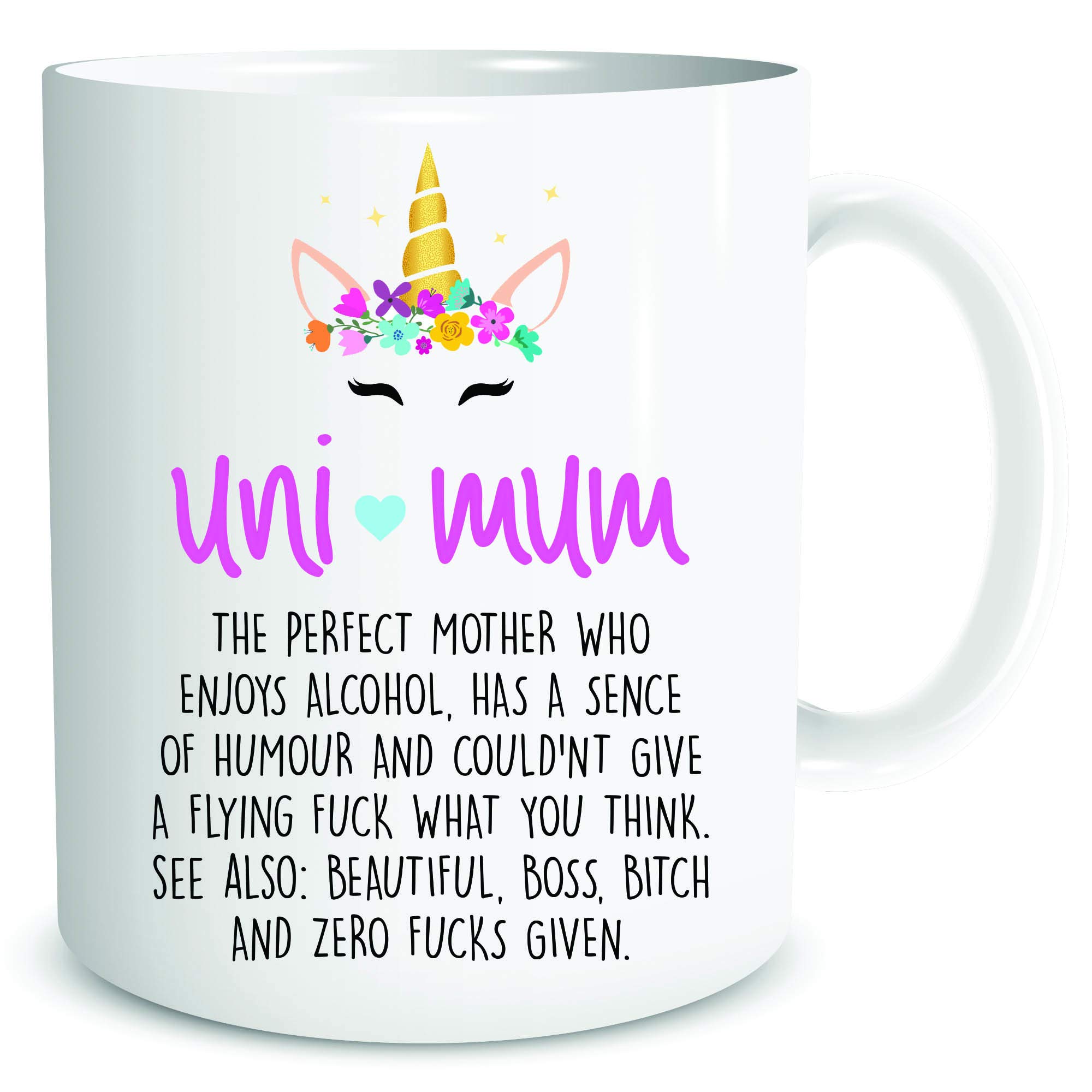 Uni Mum Mug Unicorn Funny Gift Present Mother's Day Birthday Mugs Christmas Coffee Mugs WSDMUG2105