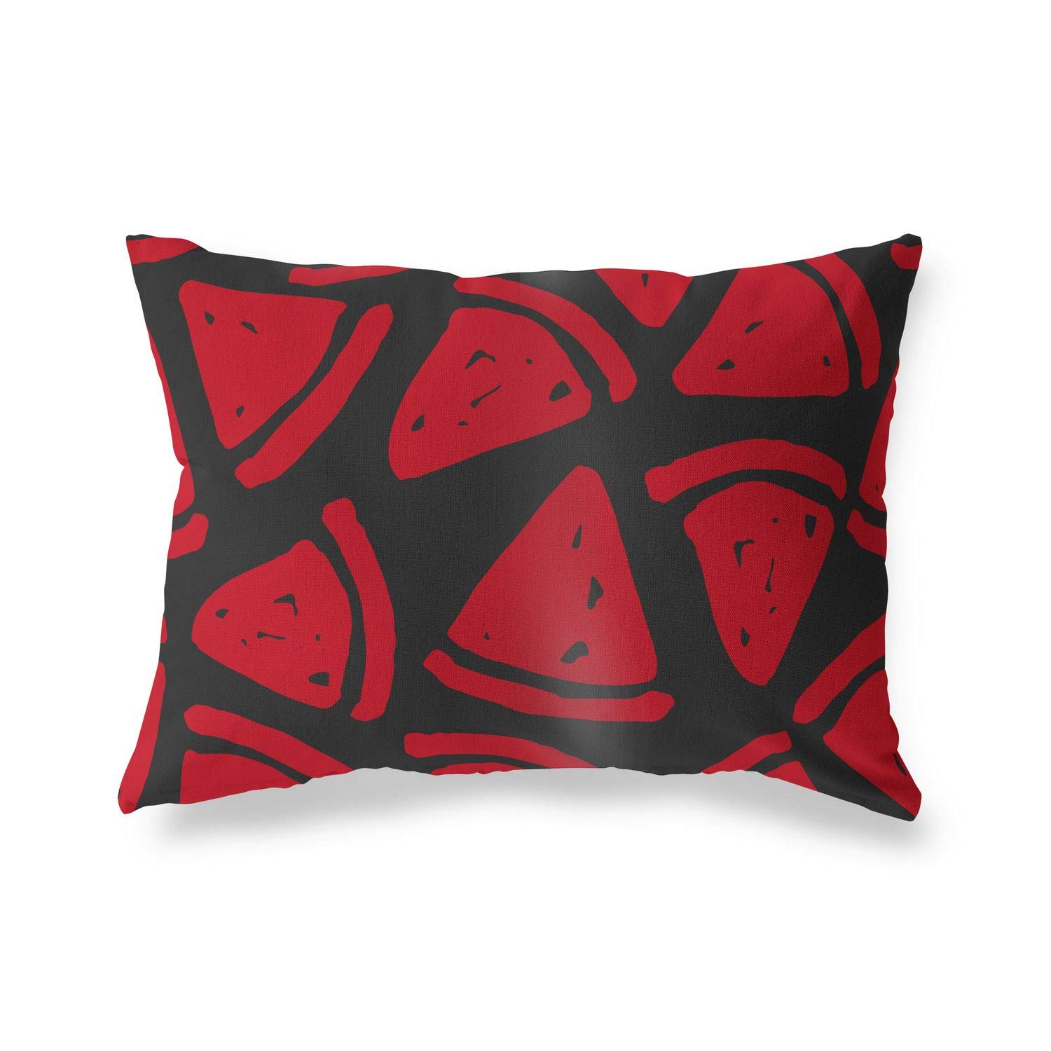 BonaMaison Decorative Cushion Cover, Red Black Throw Pillow Covers, Home Decorative Pillowcases for Livingroom, Sofa, Bedroom, Size: 45X60 Cm - Designed and Manufactured in Turkey