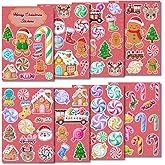 100pcs Candy Cane Stickers, Peppermint Candy Sticker, Self-Adhesive Label Decals for Xmas Winter, Greeting Cards, Sealing Craft, Supplies, Stickers for Reward Envelope, Scrapbook, Gift, DIY, Decor