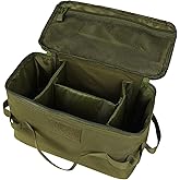 JANKOW Camping Storage Bag, Utility Tote Bag for Camping Cookware Organizer, Trunk Organizer with Shoulder Strap,Outdoor Garden Tool Bag for Camping, Travel, Picnic, Garage Trunk(Army Green)
