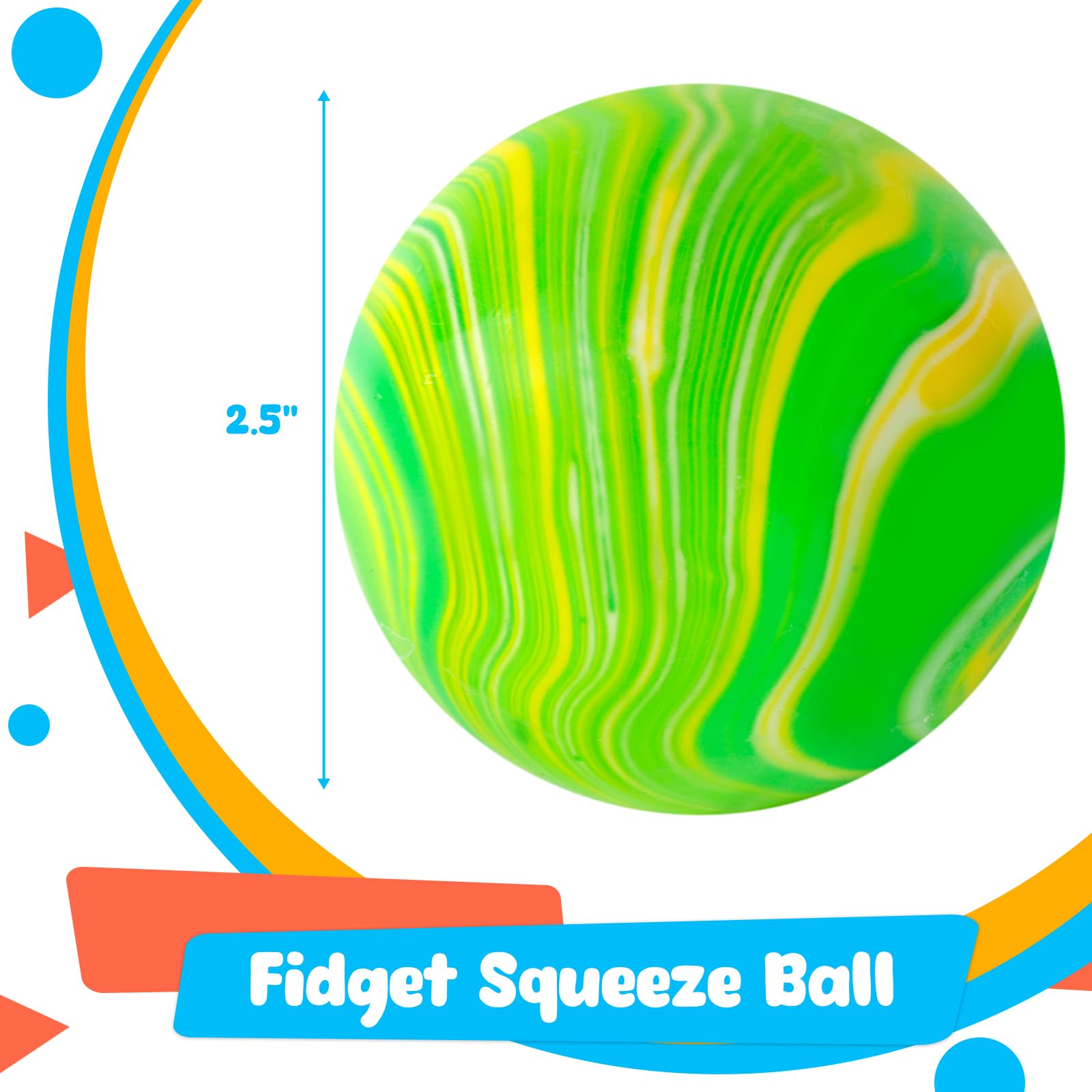 MCPINKY Stretchy Stress Ball, Green Squeeze Ball 2.5\