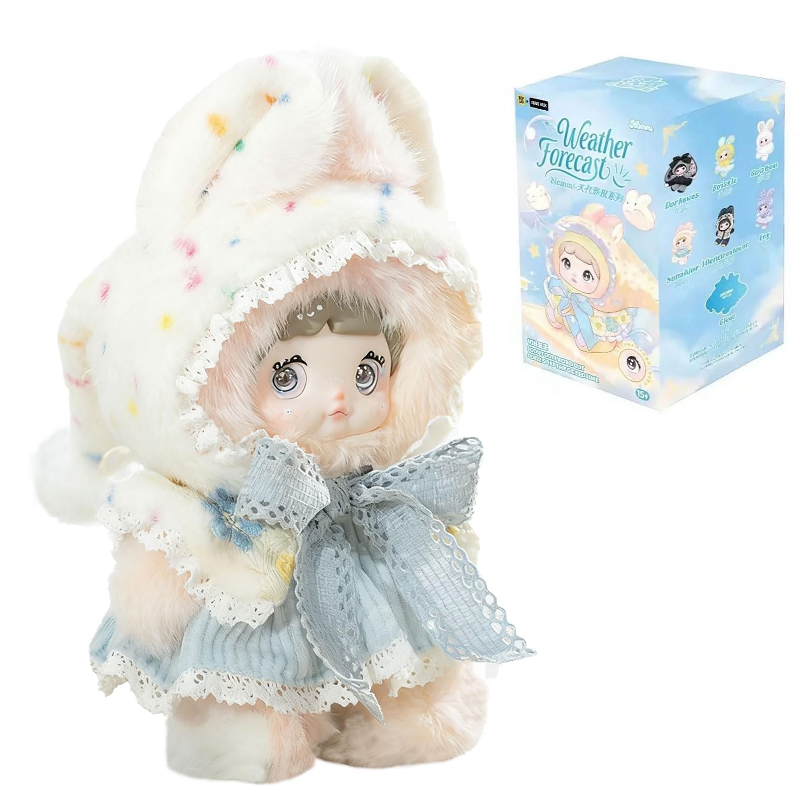 Photo 1 of Nommi Blind Box Plush Collection Figures, Nommi Weather Forecast Series Blind Box, Cute Blind Box Nommi Plush Gift for Fans & Collectors, Single Box (1 of 7 Possible Styles)