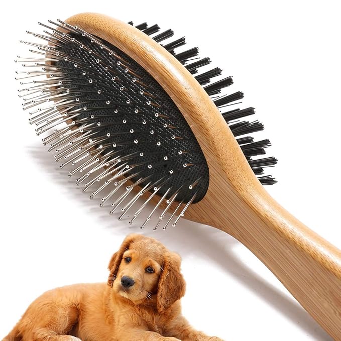 Kylepet Bristle Dog Brush For Long Haired Dogs Grooming Shedding