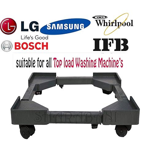 Sharabani Adjustable Universal Top Loading Washing Machine Trolley with Stand